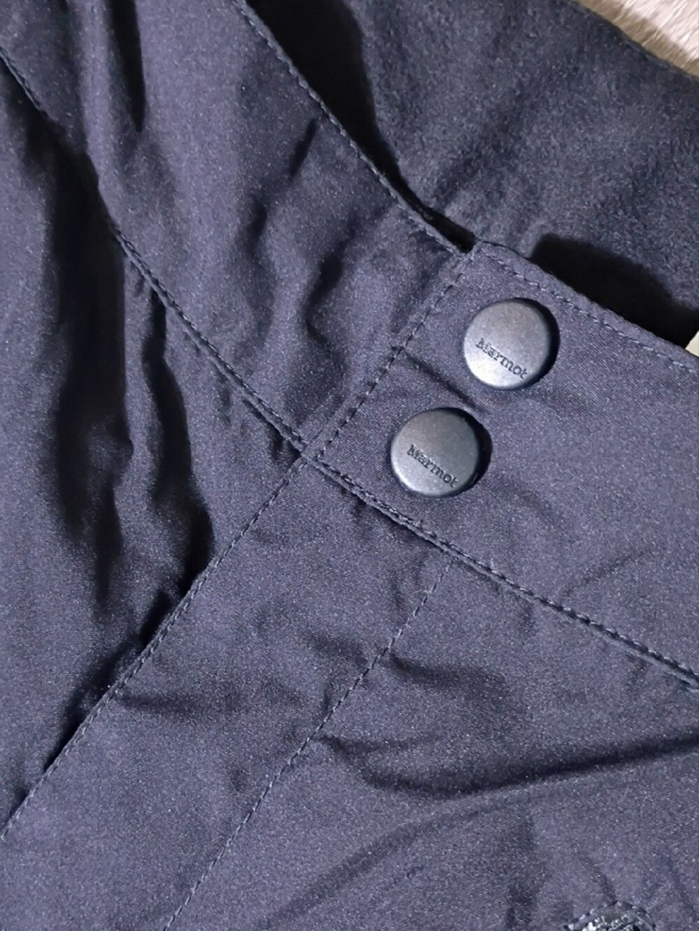 Marmot Black Cold And Rain Shell Pants with Logo Patch - Picture 4 of 14